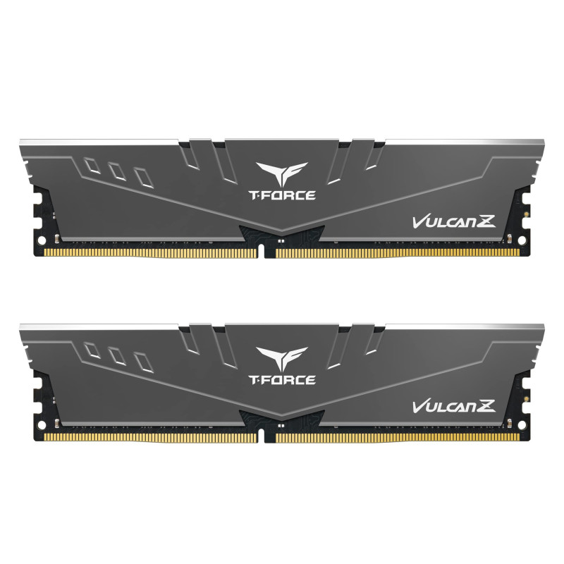 TEAMGROUP Team T-Force Vulcan Z DDR4 Gaming Memory, 2 x 8 GB, 3600 MHz, 288 Pin DIMM, Grey TEAMGROUP Team T-Force Vulcan Z DDR4 Gaming Memory, 2 x 8 GB, 3600 MHz, 288 Pin DIMM, Grey