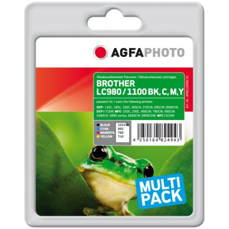 Agfa Photo APB1100SETD Cartouche d'Encre 17 ml Couleurs Assortis