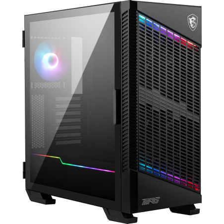 MSI MPG Velox 100P Airflow Boîtier PC Moyen-Tour - Compatible E-ATX, Panneau en Verre trempé, optimisation du Flux d'air, Mystic
