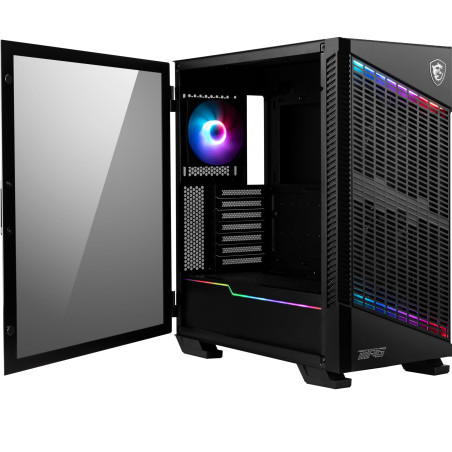 MSI MPG Velox 100P Airflow Boîtier PC Moyen-Tour - Compatible E-ATX, Panneau en Verre trempé, optimisation du Flux d'air, Mystic