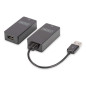 DIGITUS USB Extender - Portée 45 m - USB 1.1 - Câble réseau UTP, STP & S-FTP de Cat-5 - Plug & Play - Noir DIGITUS USB Extender - Portée 45 m - USB 1.1 - Câble réseau UTP, STP & S-FTP de Cat-5 - Plug & Play - Noir