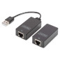 DIGITUS USB Extender - Portée 45 m - USB 1.1 - Câble réseau UTP, STP & S-FTP de Cat-5 - Plug & Play - Noir DIGITUS USB Extender - Portée 45 m - USB 1.1 - Câble réseau UTP, STP & S-FTP de Cat-5 - Plug & Play - Noir