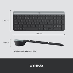 Logitech MK470 Ensemble Clavier et Souris sans Fil Ultra-fin - Touches Silencieuses, Récepteur USB 2,4 GHz, Autonomie Longue Dur