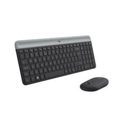 Logitech MK470 Ensemble Clavier et Souris sans Fil Ultra-fin - Touches Silencieuses, Récepteur USB 2,4 GHz, Autonomie Longue Dur