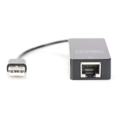 DIGITUS USB Extender - Portée 45 m - USB 1.1 - Câble réseau UTP, STP & S-FTP de Cat-5 - Plug & Play - Noir