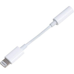 Adaptateur Audio Lightning vers Jack 3.5mm 15cm Blanc Bigben