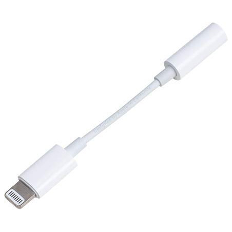 Adaptateur Audio Lightning vers Jack 3.5mm 15cm Blanc Bigben