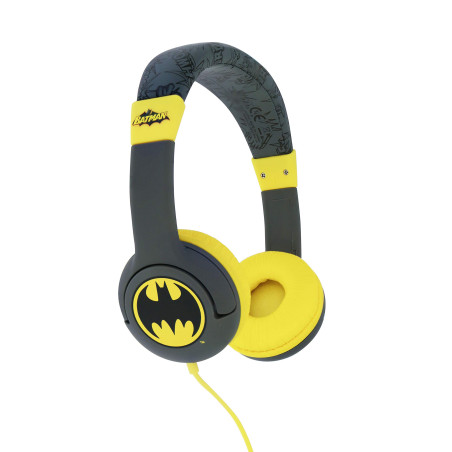 OTL Technlogies Batman Caped Crusader Junior Casque d'écoute, Filaire, pour Enfants (Produit sous Licence Officielle)