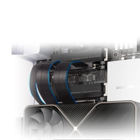 Silverstone SST-RC05B-220 - Câble PCIe 4.0 x16 Flexible de Haute qualité de 220mm