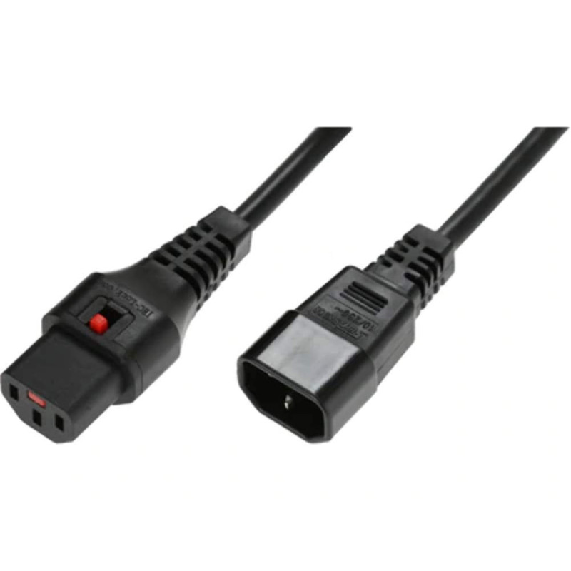 IEC Lock Rallonge Secteur C13/C14 3 m Noir