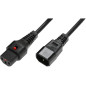 IEC Lock Rallonge Secteur C13/C14 3 m Noir