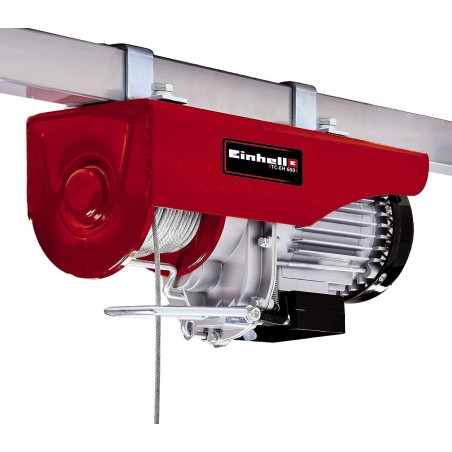 Einhell Palan électrique TC-EH 600 (1050W, Hauteur d'élévation sans poulie : 5,7 m, Interrupteur de fonctionnement avec arrêt d'