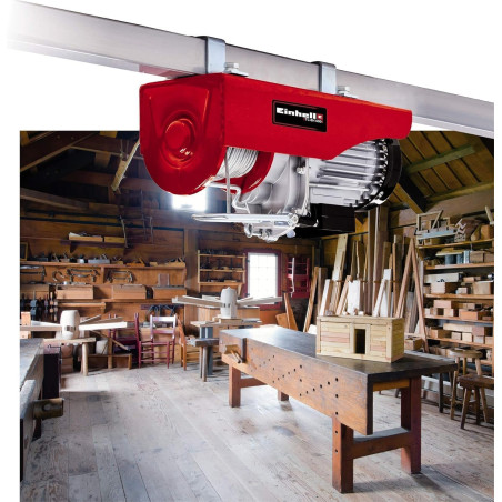 Einhell Palan électrique TC-EH 600 (1050W, Hauteur d'élévation sans poulie : 5,7 m, Interrupteur de fonctionnement avec arrêt d'