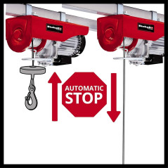 Einhell Palan électrique TC-EH 600 (1050W, Hauteur d'élévation sans poulie : 5,7 m, Interrupteur de fonctionnement avec arrêt d'