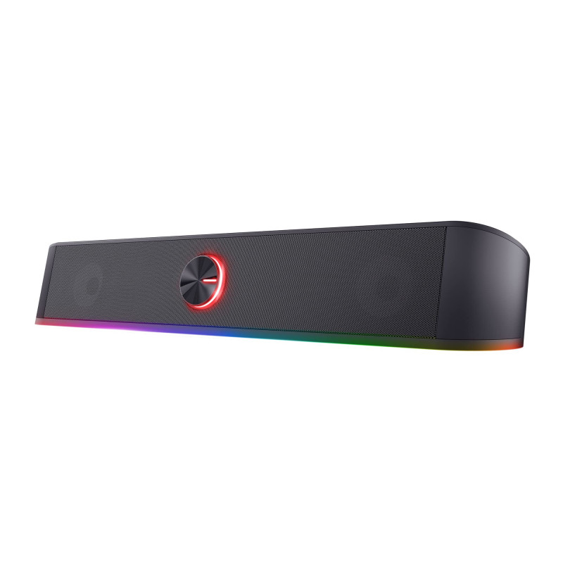 Trust Gaming Barre de Son Éclairée RGB GXT 619 Thorne - Enceintes Stéréo 2.0, Éclairage LED RGB, 12 W, Alimentation USB, pour PC Trust Gaming Barre de Son Éclairée RGB GXT 619 Thorne - Enceintes Stéréo 2.0, Éclairage LED RGB, 12 W, Alimentation USB, pour PC