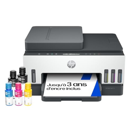 HP Smart Tank 7305, 28B75A, Imprimante Multifonction Couleur, Réservoir d'encre à Haut Volume d'impression, Jusqu'à 12000 Pages