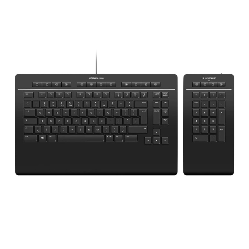 3Dconnexion Clavier Pro avec Numpad, Français (AZERTY) Noir Mat 3Dconnexion Clavier Pro avec Numpad, Français (AZERTY) Noir Mat