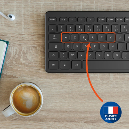 Mobility Lab - Clavier PC Business Filaire avec 2 hub USB intégré - Noir