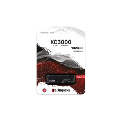 Kingston KC3000 PCIe 4.0 NVMe M.2 2280 SSD 1024Go Lecture/écriture séquentielle 7 000/6 000Mo/s-Stockage haute performant pour P