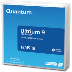 Quantum Ultrium LTO 9 Data Cartridge 18TB Native / 45TB 2.5:1 Compression, Black (MR-L9MQN-01)