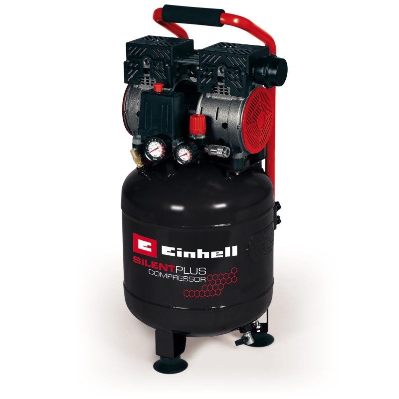 Einhell Compresseur à air silencieux TE-AC 270/50 Silent Plus (750W, Cuve de 24 L, Pression 8bar, Débit d'aspiration 135l/min, M Einhell Compresseur à air silencieux TE-AC 270/50 Silent Plus (750W, Cuve de 24 L, Pression 8bar, Débit d'aspiration 135l/min, M