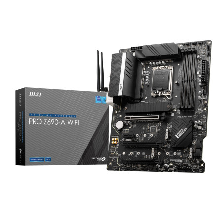 MSI Pro Z690-A WiFi Carte Mère, ATX - pour Processeurs Intel Core 12è Gén, LGA 1700-14 Duet Rail 55A VRM, DDR5 Memory Boost 6400