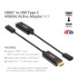 Adaptateur actif CLUB3D HDMI vers USB Type-C 4K60 Hz St/B Adaptateur actif CLUB3D HDMI vers USB Type-C 4K60 Hz St/B