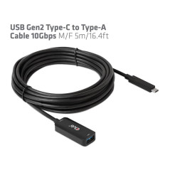 Club 3D CAC-1536 Câble USB Gen2 Type C vers Type A 10 Gbps St./B. 5 m