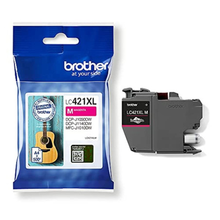 Brother LC421XLM | Cartouche d’Encre tranparente Originale | Haute capacité | Magenta