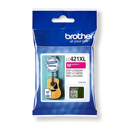 Brother LC421XLM | Cartouche d’Encre tranparente Originale | Haute capacité | Magenta