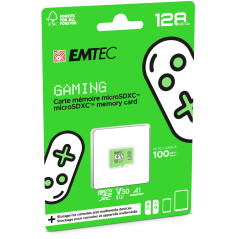 EMTEC - Carte Mémoire microSD 128GB - Augmentez la Mémoire de Vos Consoles, Smartphones et Tablettes - Plus de Stockage de Jeux 
