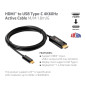 CLUB3D HDMI™ vers USB Type-C 4K60Hz Câble Actif 1,8m