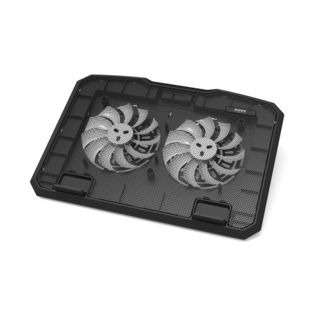 Port Connect Support Ergonomique ventilé Ajustable pour Ordinateur Portable jusqu'à 17 Pouces avec 2 Ports USB-a Bouton Marche/a