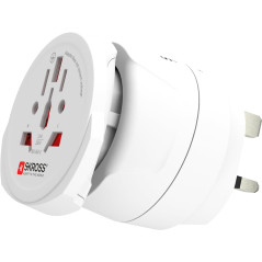 SKROSS - 1.500231-E | Monde vers UK | Adaptateur de Voyage Combo EU vers UK et Monde vers EU - Tension et Puissance 100V – 750W