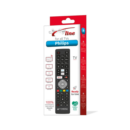 Jolly Line Replacement, Télécommande de Remplacement Philips, Télécommande Universelle pour téléviseur Philips, Aucune Programma