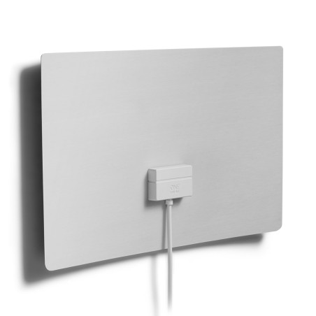One For All – 3G/4G/5G - Bloque Les signaux – Antenne TV intérieure Ultra Fin– Full HD TV – Montable au Mur/Toit – Distance aux 