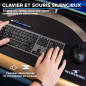 BlueElement - Pack Clavier et Souris sans Fil Grapheme - Wireless avec Smart Dongle - Clics Silencieux - Design Ultra Slim - Erg BlueElement - Pack Clavier et Souris sans Fil Grapheme - Wireless avec Smart Dongle - Clics Silencieux - Design Ultra Slim - Erg