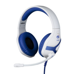 Konix FFF Casque Gaming Filaire Nemesis pour PS4, PS5, Switch et Xbox - Microphone 45° - Câble 1,5 m - Prise Jack 3,5 mm - Blanc