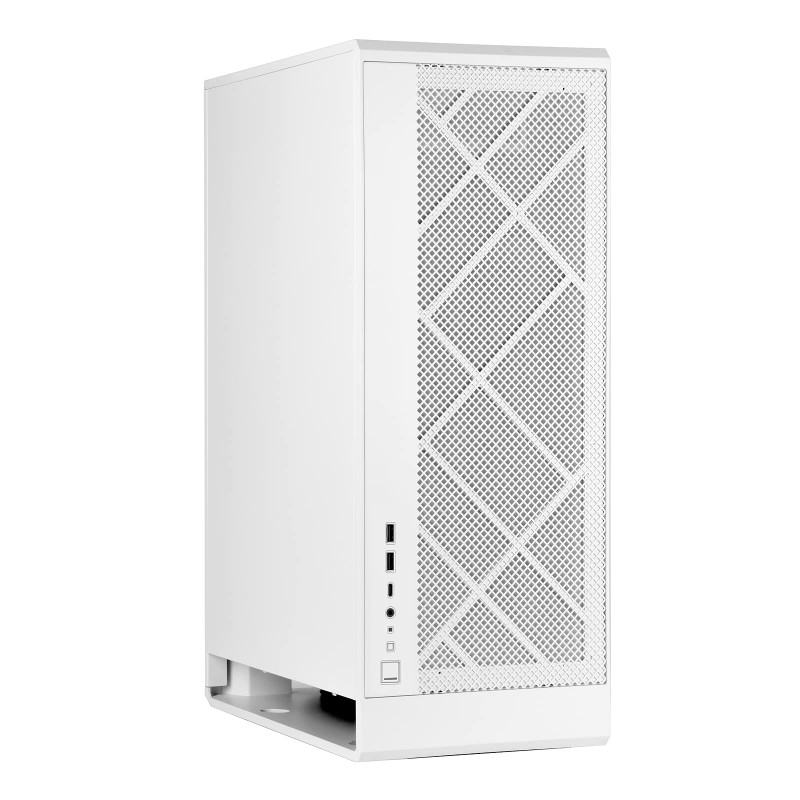 SilverStone Technology Alta G1M, Blanc, Tour Micro-ATX avec Design à Effet de Pile, 180mm x 1 Ventilateur Air Penetrator Inclus,