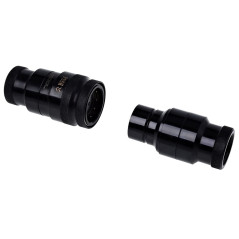 Alphacool 17370 Eiszapfen HF Connecteur Valve 3/8 IG - Quick Coupling Kit avec Double Connecteur G1/4 - prdeond Noir Refroidisse