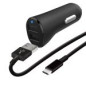 Temium Pack Chargeur Voiture Prise Allume-Cigare WeFix Double USB-A 4,8A avec câble LUSB-C 1 m Temium Pack Chargeur Voiture Prise Allume-Cigare WeFix Double USB-A 4,8A avec câble LUSB-C 1 m