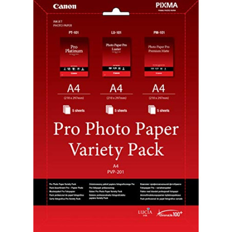 Canon Photo Paper Variety Pack PVP-201 Pro A4 / Non-BLISTERED, 6211B021 (PVP-201 Pro A4 / Non-BLISTERED)