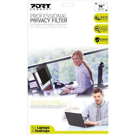 Port Connect Filtre de confidentialité pour Ordinateur Portable 16/10-304 x 190 14 Pouces