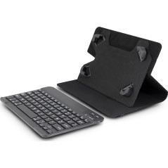 Urban Factory Etui UNEE avec Clavier Francais pour Tablette Universel 10.1" Pouces Nylon avec Support pour Stylet