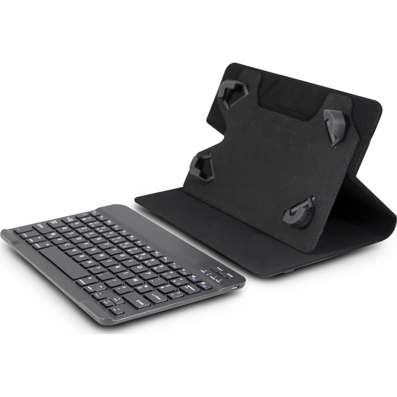 Urban Factory Etui UNEE avec Clavier Francais pour Tablette Universel 10.1" Pouces Nylon avec Support pour Stylet