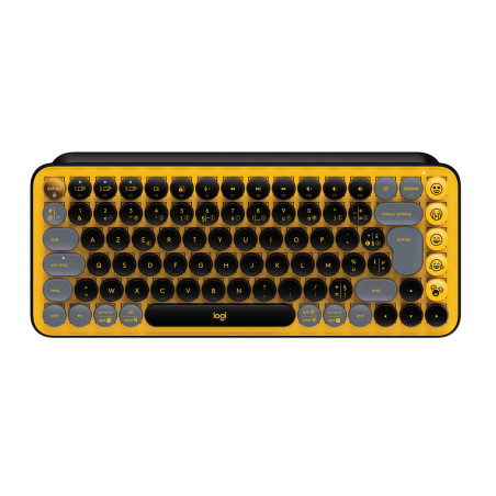 Logitech Pop Keys Clavier Mécanique sans Fil avec Touches Emoji Personnalisables, Design Compact Durable, Bluetooth ou Connectiv