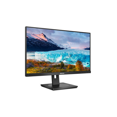 Philips 272S1M Écran FHD 27" réglable en Hauteur (1920 x 1080, 75 Hz, DisplayPort, HDMI, DVI, VGA, Hub USB) Noir