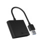 ICY BOX IB-CR301-U3 USB 3.0 Type-A pour Cartes mémoire CF, SD et microSD, SD 3.0, boîtier en Aluminium, cble intégré, Noir ICY BOX IB-CR301-U3 USB 3.0 Type-A pour Cartes mémoire CF, SD et microSD, SD 3.0, boîtier en Aluminium, cble intégré, Noir