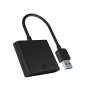 ICY BOX IB-CR301-U3 USB 3.0 Type-A pour Cartes mémoire CF, SD et microSD, SD 3.0, boîtier en Aluminium, cble intégré, Noir ICY BOX IB-CR301-U3 USB 3.0 Type-A pour Cartes mémoire CF, SD et microSD, SD 3.0, boîtier en Aluminium, cble intégré, Noir