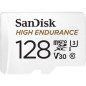 SanDisk 128 Go High Endurance carte microSDXC pour les caméras IP et les caméras embarquées + adaptateur SD jusqu'à 10 000 heure SanDisk 128 Go High Endurance carte microSDXC pour les caméras IP et les caméras embarquées + adaptateur SD jusqu'à 10 000 heure
